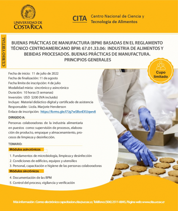 Evento - Curso: Buenas Prácticas De Manufactura (BPM) Basadas En El ...