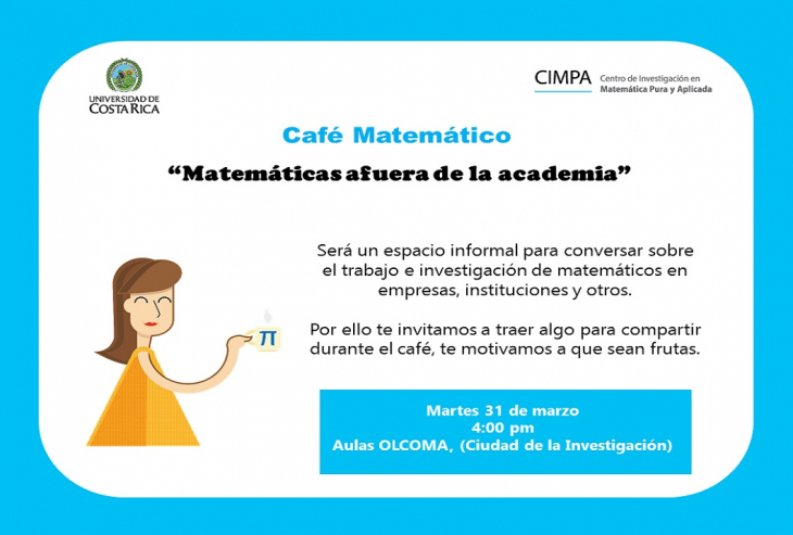 Evento Conversatorio Cafe Matematico Matematicas Afuera De La Academia